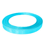 Лента атласная " KWELT " 6мм*22,85м голубая