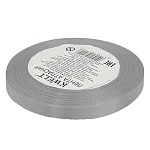 Лента атласная " KWELT " 6мм*22,85м серебро