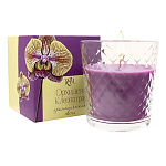 Свеча ароматизированная в стакане " РСМ " Орхидея клеопатра, 77*83мм, время горения 30часов, глянцевая картонная коробка