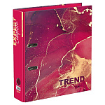 Папка-регистратор А4 " Expert Complete " Мраморность (Marbling) Trend сборная 75мм розовая, глянцевый ламинированный картон