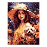 Картина по номерам " Lori " 28,5*38см В саду, состав набора: основа на картоне с контуром, краски, кисть, вспомогательный лист, акриловый лак, инструкция, картонная упаковка, европодвес