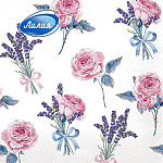 Салфетки бумажные 2-слойные " Лилия " Очарование 20шт, 100% целлюлоза, 33*33см