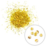 Глиттер " Браво " блестки лазерный золотой 1мм 100гр