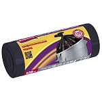 Мешок для мусора ПВД 120л 10шт 29мкм черные в рулоне