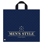 Пакет ПЭ " Миленд " с петлевой ручкой 34*40см Менс стиль