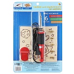 Набор для выжигания " Рыжий кот " Мир космоса в составе: электровыжигатель, подставка, 6 сменных насадок, 2 доски 15*15см с нанесенным рисунком, картонный блистер 30*20см, европодвес