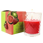 Свеча ароматизированная в стакане " РСМ " Гуава, клубника, 77*83мм, время горения 30часов, глянцевая картонная коробка