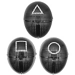 Набор масок пластиковых " Стражи игры в кальмара " 3шт (квадрат, треугольник, круг)