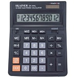Калькулятор настольный 12 разрядов " Skainer " SK-444L, 157*200*32мм, двойное питание, черный