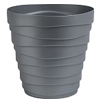 Кашпо " Миленд " Бархан, 3,5л, Серебряный, h=19,5, d=19,7, пластик