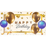 Конверт для денег " Миленд " Dream Cards Happy birthday Праздничный, 164*85мм, холодная фольга, твин-лак, без текста
