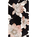 Конверт для денег " Миленд " 1-04 Без названия- Темно-синие и розовые цветы, 164*85мм, без текста