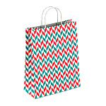 Пакет бумажный " ПЗБМ " 35*26*15см Зигзак, крученые ручки