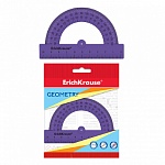 Транспортир " Erich Krause " 180*/10см Caribbean Sunset пластиковый, ассорти