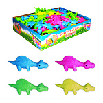 Игрушка-катапульта " Caterpillar toys " Динозавр, ассорти, 9*3см, без индивидуального штрихкода, картонная упаковка 26*20*6см