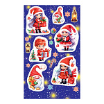 Наклейки " Мир открыток " 0-11 Новогодние- Дети, гномики, 98*159мм