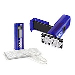 Штамп самонаборный автоматический карманный " Colop " 4-строчный 14*38мм, касса, корпус индиго, Pocket stamp plus 20 set