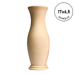Деревянная заготовка из липы " Мастерская РуТвор " Ваза, h=170мм d=65мм