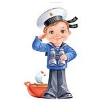 Плакат фигурный " Империя поздравлений " 933 А3 Моряк-мальчик, без отделки