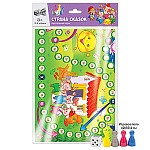 Игра ходилка " Русский стиль " Страна сказок: игровое поле 42*60см, 4 фишки, правила игры, 3+, пакет, европодвес