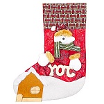 Сувенир новогодний " KWELT " Носок Мишка 32*23см, с петлей