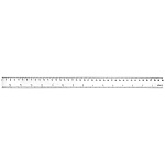 Линейка " KWELT " 40см с двойной шкалой, прозрачная, пластиковая