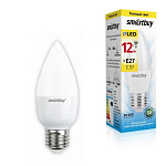 Лампа светодиодная " Smartbay " С37, 12Вт Е27, теплый белый, свеча, картонная упаковка