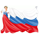 Плакат фигурный " Империя поздравлений " 940 Девушка в венке, 440*600мм