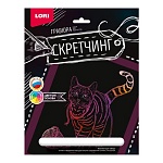 Гравюра-скретчинг " Lori " 18*24см Животные. Игривая кошка, основа с контуром рисунка, штихель, инструкция