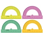 Транспортир " Стамм " 180*/8см Neon Cristal 4цв