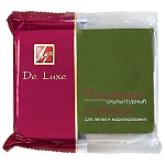Пластилин " Луч " скульптурный Люкс 300г оливковый, твердый, не прилипает к рукам, не красится, держит форму, индивидуальная упаковка
