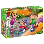 Пазлы " Hatber " 104элемента ECO На спортивной площадке 32*22см, картонная упаковка