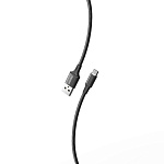 Кабель сетевой USB - MicroUSB " Smartbuy " S14 черный, 1м, 3A, ткань
