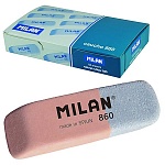 Ластик " Milan " 47*14*7мм, каучуковый, комбинированный, для стирания чернил и графита
