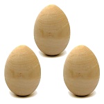Набор деревянных заготовок из липы " Мастерская РуТвор " Яйцо, 3шт, h= 50мм d=40мм
