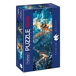 Пазлы " Hatber " 1000элементов Premium Панорама Зимний замок 33*96см, картонная упаковка