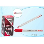 Ручка шариковая " Piano " Сorrect красная 0,7мм, толщина письма 0,35мм, трехгранная, одноразовая, игольчатый пишущий узел, чернила на масляной основе, цвет корпуса - белый, колпачок в цвет чернил, одноразовая