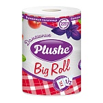 Полотенца бумажные 2-слойные " Plushe " Домашние 1 рулон со втулкой, 200л, 25м, белые, 100% целлюлоза, 12,5*22см, с перфорацией, h=22см, d=14см