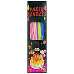 Набор свечей для торта " KWELT " Party candles Разноцветные 5цв 24шт 15,5*0,2см, картонная упаковка 20,5*6*0,5см, европодвес