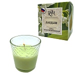 Свеча ароматизированная в стакане " РСМ " Ландыш, 130*78,5мм, время горения 30часов, гланцевая картонная коробка