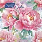 Салфетки бумажные 3-слойные " GrandPero " Deluxe Розовый туман 20шт, 100% целлюлоза, 33*33см