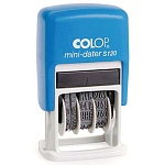 Датер-мини автоматический " Colop " 23*3,8мм пластиковый, месяц буквами, высота шрифта 3,8мм