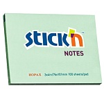 Блок самоклеящийся (стикеры) 76*101мм 100л пастель, зеленый " Hopax "