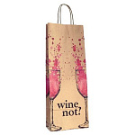 Пакет бумажный под бутылку " ПЗБМ " 39*15*8см ВайНот, крученые ручки