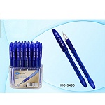 Ручка шариковая " Basir " в дисплее синяя 0,7мм, толщина письма 0,35мм, резиновый держатель, чернила на масляной основе, металлический наконечник, тонированный корпус