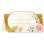 Банкетная карточка без надписи " Праздник " 035 Роза, 90*50мм, выборочный УФ-лак, подсказ