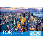 Пазлы " TOPpuzzle " 2000элементов Дубай с высоты птичьего полета 85*58см, картонная упаковка 35,7*24*5,4см