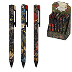 Ручка гелевая автоматическая " Bruno Visconti " Flora. Black night, черная 0,38м, толщина письма 0,36мм, пластиковый корпус, цвет корпуса - ассорти, пластиковый наконечник, пластиковый клип, картонная упаковка