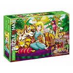 Пазлы " Hatber "  15элементов ECO Maxi Принцесса с тигрятами 33*22см, картонная упаковка