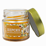 Свеча ароматизированная в банке " РСМ " Персик, 60*60мм, время горения 14часов, с металлической крышкой